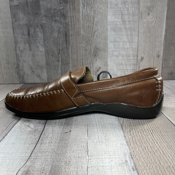 Perry Ellis Portfolio Men's Stanford Loafers Leather Shoes Brown Size 9 PP8509D - Picture 8 of 15
